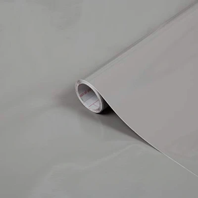 Imagen de d c fix vinilo adhesivo muebles Gris unicolor brillante autoadhesivo impermeable decorativo para cocina, armario, puerta, mesa papel pintado forrar rollo láminas 67,5 cm x 2 m