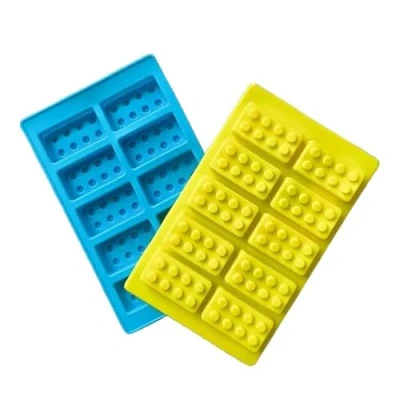 Imagen de Building Blocks molde de silicona para chocolate, bandejas cubitos hielo, caramelos decoración pasteles, cupcakes, bloques antiadherentes, moldes glaseado fondant