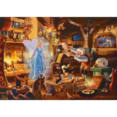 Imagen de Schmidt Spiele Puzzle de 1000 Piezas Thomas Kinkade, Disney, Geppetto&#039;s Pinocho, 57526, Dibujos Animados, Multicolor (CSG57526)