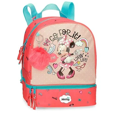 Imagen de Disney Minnie Lovin Life Mochila con porta merienda Multicolor 23x28x13 cms Microfibra 8,37L