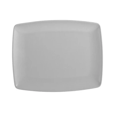 Imagen de H&amp;h set 6 piatti rettangolari boston grigio cm 25x15