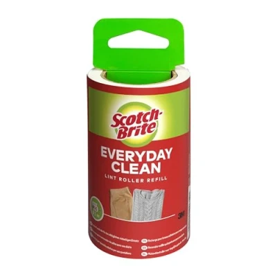 Imagen de Scotch Brite Rodillo Quitapelusas de uso Diario Everyday Clean Recambio 56 hojas Funciona Muy Bien en Pelo Mascotas, Ropa, Muebles y más