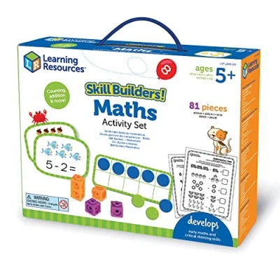Imagen de Learning Resources Set de Actividades Skill Builders matemáticas, Juguete didáctico para niñas, Aprendizaje matemáticas 5+, Contar, sumar, restar, Contar hasta 100