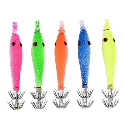 Imagen de VGBEY 5 Unids Señuelo De Pesca, Calamar Jig Hooks Silicona Artificial Sepia Manga Gancho Accesorios Pesca