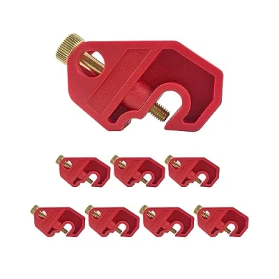 Imagen de QWORK® 8 Piezas Cerraduras de Bloqueo y etiquetado, Dispositivo Universal Disyuntor en Miniatura con Tornillo