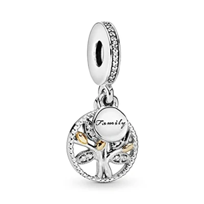 Imagen de Pandora Sparkling Family TREE Dangle Adorno, Mujer, Talla: One Size, Sterling silver and gold