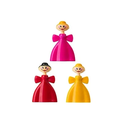 Imagen de VIGAR Dolls Pinza Cierrabolsas con Iman, Material: ABS, TPR, PP, Imán: Hierro, Aluminio, Boro, Amarillo/Rojo/Rosa, 5.5 x 4 13 cm, 3