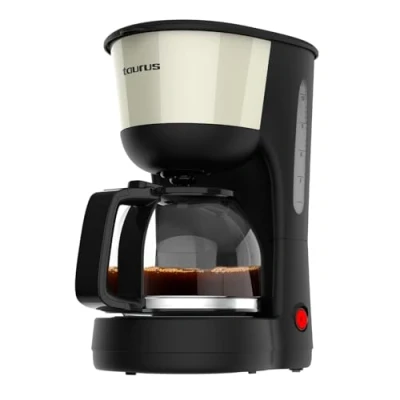 Imagen de Cafetera de goteo Taurus Verona Vintage Cream, 1000 W, Jarra cristal, Sistema antigoteo, Cuchara dosificadora