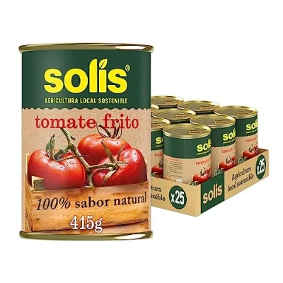 Imagen de SOLÍS Tomate Frito Clásico Lata Pack de 25 x 415g sin gluten