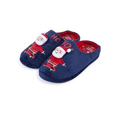 Imagen de Tokyo Laundry Merry Christmas Pantuflas para hombre, Ho Navy, 41/42 EU