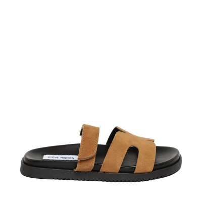 Imagen de Steve Madden Missile Sandalias planas, Mujer, Talla: 41, Camel suede Zapatos