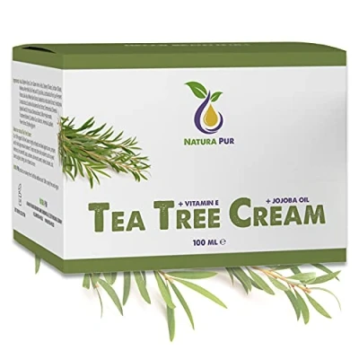 Imagen de Crema de Árbol Té 100ml, vegana para uso en pieles con imperfecciones, granos la cara, cuidado del acné