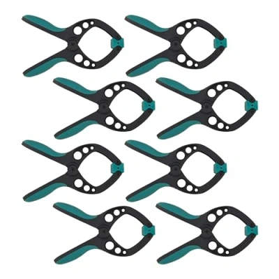 Imagen de wolfcraft 8 pinzas de resorte PRO, 60 mm I 8652000 Un asistente versátil, perfecto para proyectos bricolaje y modelismo