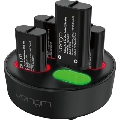 Imagen de Venom Rechargeable Battery 4 Pack with Charging Dock 2880mWh / 1200mAh for Xbox Series X &amp; S/Xbox One