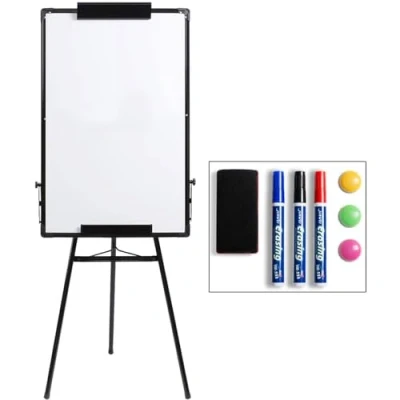 Imagen de DOEWORKS 90 cm x 60 Pizarra Blanca de trípode, magnética borrado en seco/Pizarra caballete pizarra, soporte altura ajustable