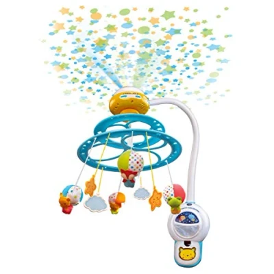 Imagen de VTech Baby Noche Estrellitas, Proyector móvil Montaje en techo, para bebé +0 meses, Luces y sonidos relajantes, Lámpara/Módulo extraíble, Mando a distancia, Temporizador, Versión ESP