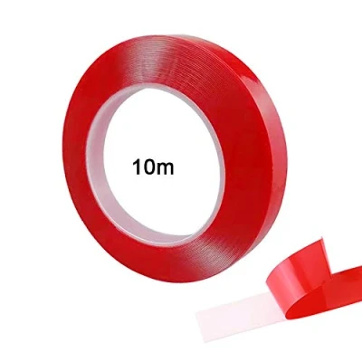 Imagen de FULARR® 10M X 15MM Premium Transparente Acrílica Espuma Montaje Cinta, Ultra Fuerte Doble Cara Adhesiva Cinta Rollo, Impermeable &amp; Resistente Calor, para Interiores y Exteriores (Espesor 0.5mm)