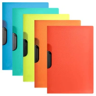 Imagen de Oxford, Carpeta con Clip A4, Tapa Plástico Rígido Tránslucido, Paquete 10 Carpetas, Colores Surtidos