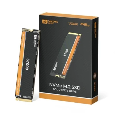 Imagen de SANZANG S7000 NVMe M.2 512 GB Gaming SSD interno funciona para PS5: PCIe Gen4, 2280, DRAM Cache, 3D TLC NAND Flash, Unidad de estado sólido hasta 7000 MB/s