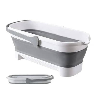Imagen de Cubo Plegable, Cesta Práctica Rectangular Portátil para Fregona, Agua Plegable Lavado Coches, Jardín, Pesca, Limpieza La Casa