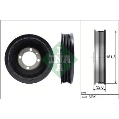 Imagen de INA 544 0123 10 Polea de Cigüeñal 151,50 OPEL: Zafira B, Astra H Hatchback, GTC