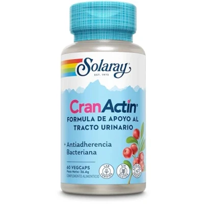 Imagen de SOLARAY® CranActiN® (Arándano rojo) .60 VegCaps Concentrado de arándano rojo con vitamina C. Sin gluten. Apto para veganos.