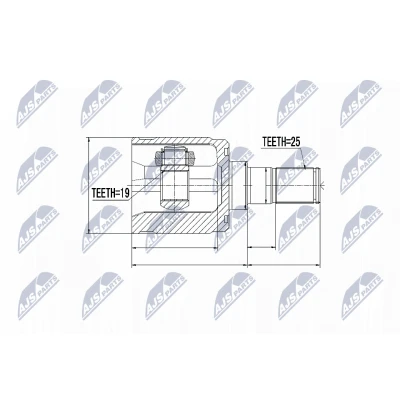 Imagen de NTY NPW HY 518 Junta Homocinética Eje delantero, izquierda, derecha HYUNDAI: Getz