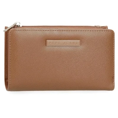 Imagen de Pepe Jeans Elia Cartera con Tarjetero Marrón 17x10x2 cms Piel sintética by Joumma Bags