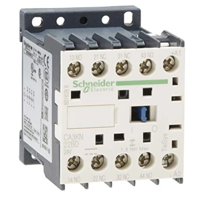 Imagen de Schneider Electric CA3KN22BD Relé de Control TeSys CA3 K, 2 NA + NF, Instantáneo, 10 A, 24 V CC