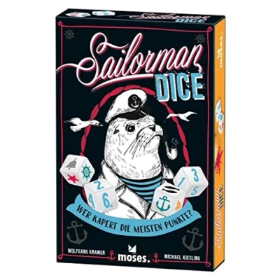 Imagen de moses Sailorman Dice, Roll &amp; Write Dados en Alta mar para Marineros Duros, Juego de Mesa niños a Partir 10 años y 2 4 Jugadores, Multicolor (90390)