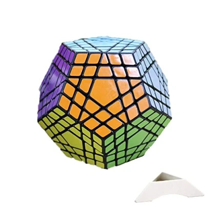 Imagen de Shengshou HappyToy 5x5x12 Megaminx Dodecahedron 5x5 Cubo 12 Surface + Un treppiede personalizzato (Negro)