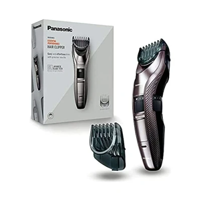 Imagen de Panasonic ER GC63 H503 Recortadora eléctrica de precisión para barba, cabello y cuerpo, 39 ajustes, con o sin cable, limpieza fácil, acero inoxidable, negro, Talla única