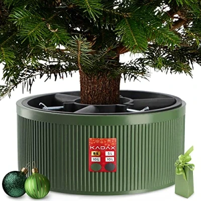 Imagen de KADAX soporte para árbol de Navidad, plástico reciclado, Navidad (altura del hasta 150 cm/verde)