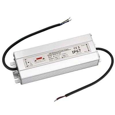 Imagen de CPROSP Fuente de Alimentación LED 12V 150W 12.5A IP67 Impermeable, Alimentacion Transformador Potencia 230V a DC para Tira y Bombilla