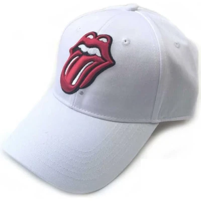Imagen de The Rolling Stones Gorra de béisbol lengua clásica, blanco