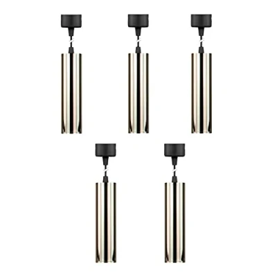 Imagen de Popp® Foco Cilindro Lámpara GU10 (Bombilla No incluida) Colgante Techo Superficie Interior Moderno IP20 Ø52*200mm (Pack 5, Dorado)