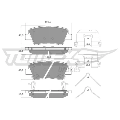 Imagen de Juego de pastillas TOMEX Brakes TX 17 481