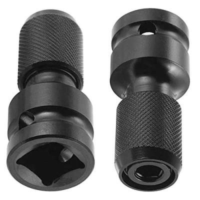 Imagen de DXLing 2 Unidades Adaptador cuadrado de 1/2 pulgadas a 1/4 hexagonal llave carraca liberación rápida para trinquete impacto y broca destornillador