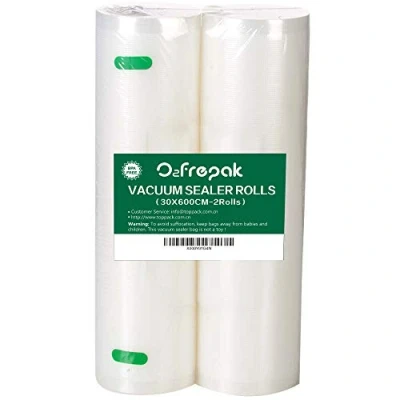 Imagen de O2frepak 2 Rollos 30X600cm Rollo Bolsas Envasar al Vaci Vacio Alimentos de Vacío Alimentos,Bolsas para Envasado Sin BPA (total:1200cm)