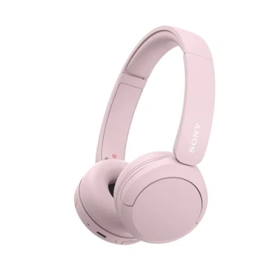 Imagen de Auriculares inalámbricos Sony WH CH520, Bluetooth, 50 horas de autonomía, Carga rápida, 360 Audio, Conexión multipunto, Cascos estilo diadema, Rosa