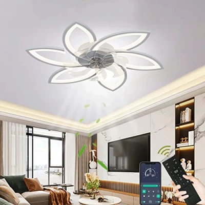 Imagen de Wildcat Ventilador de Techo Iluminación, LED Regulable Moderno con Control Remoto Silencioso 6 Velocidades, Rotación Inversa