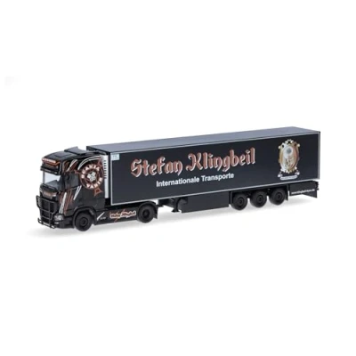 Imagen de Herpa Miniatura del camión Scania CS20 HD Kühlkoffer Sattelzug Stefan Klingbeil (Hessen/Gladenbach), Escala 1/87, maqueta de colleción, modelismo, Modelo aleman, Figura plástico