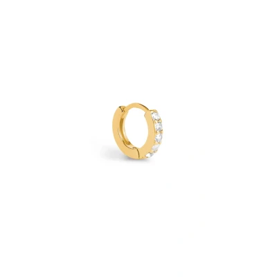 Imagen de SINGULARU Pendiente Suelto Aro Cleo M. Plata de Ley 925 con Acabado Baño Oro 18 Kt. Cierre Congo. Joyas para Mujer