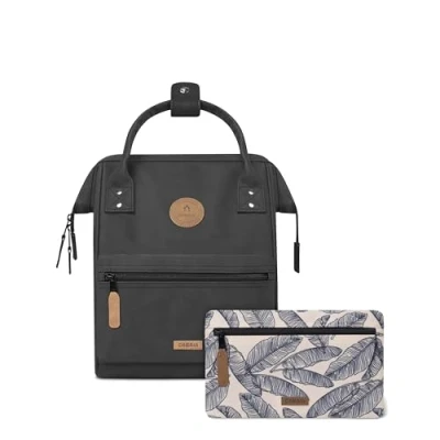 Imagen de Cabaïa Mochila con 2 bolsillos Mini 12L Repelente al agua y Garantía de por vida Elegante para Hombre Mujer Escuela, Viaje Negocios Certificado Vegano Modelo Le Havre