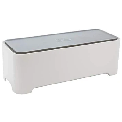 Imagen de Curver Caja Ebox Mediana Organizador de Cables Rectangular Color Blanco / Gris