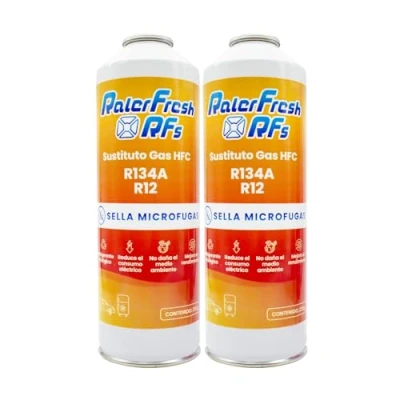 Imagen de Gas Refrigerante Organico para Aire Acondicionado Coche Ralerfresh RFs Equivalente a 650gr sustituto de los Gases R134a y R12 (2 Botellas RFs)