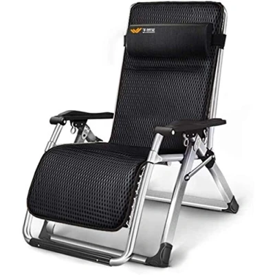 Imagen de Sillas de salón clásicas Tumbona/Sillas reclinables Patio Gravedad Cero, Tumbona Plegable con Almohada y portavasos, Soporte para en el hogar, 440 Libras,