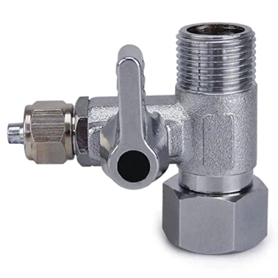 Imagen de smardy Válvula de Cierre Adaptador en T 3/8x3/8x1/4&quot; Grifo Manguera Agua para Conexión 2 Dispositivos