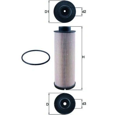 Imagen de MAHLE ORIGINAL KX 73/2D Filtro Combustible Cartucho filtrante MAN: TGA