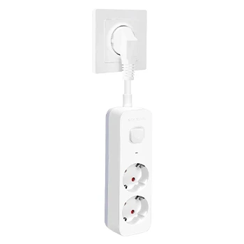 Imagen de Aigostar Regleta Enchufe, Alargador Enchufe de 2 Tomas, Multiple con Interruptor, Blanco